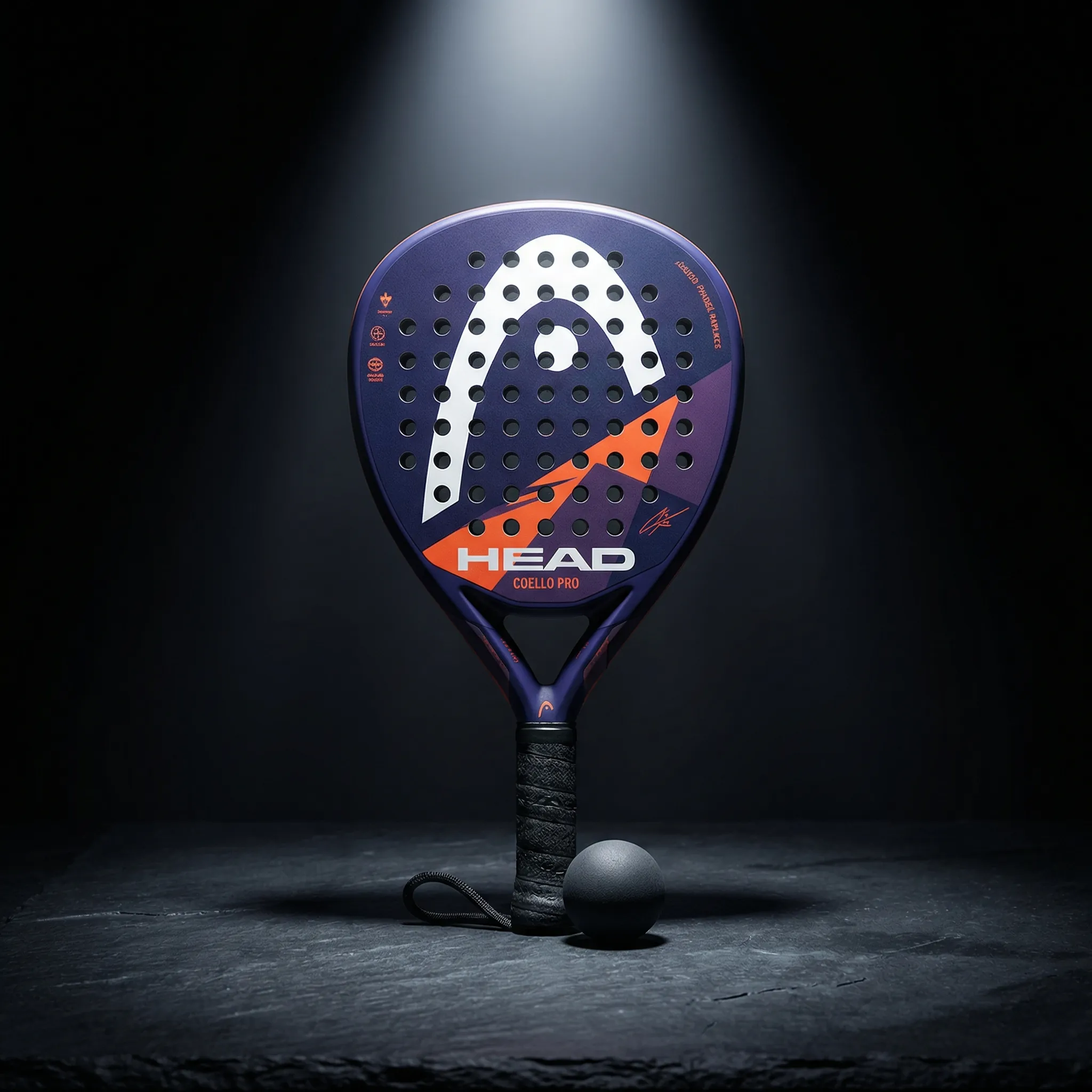 HEAD Mini Coello Pro diamond-shaped padel racket replica