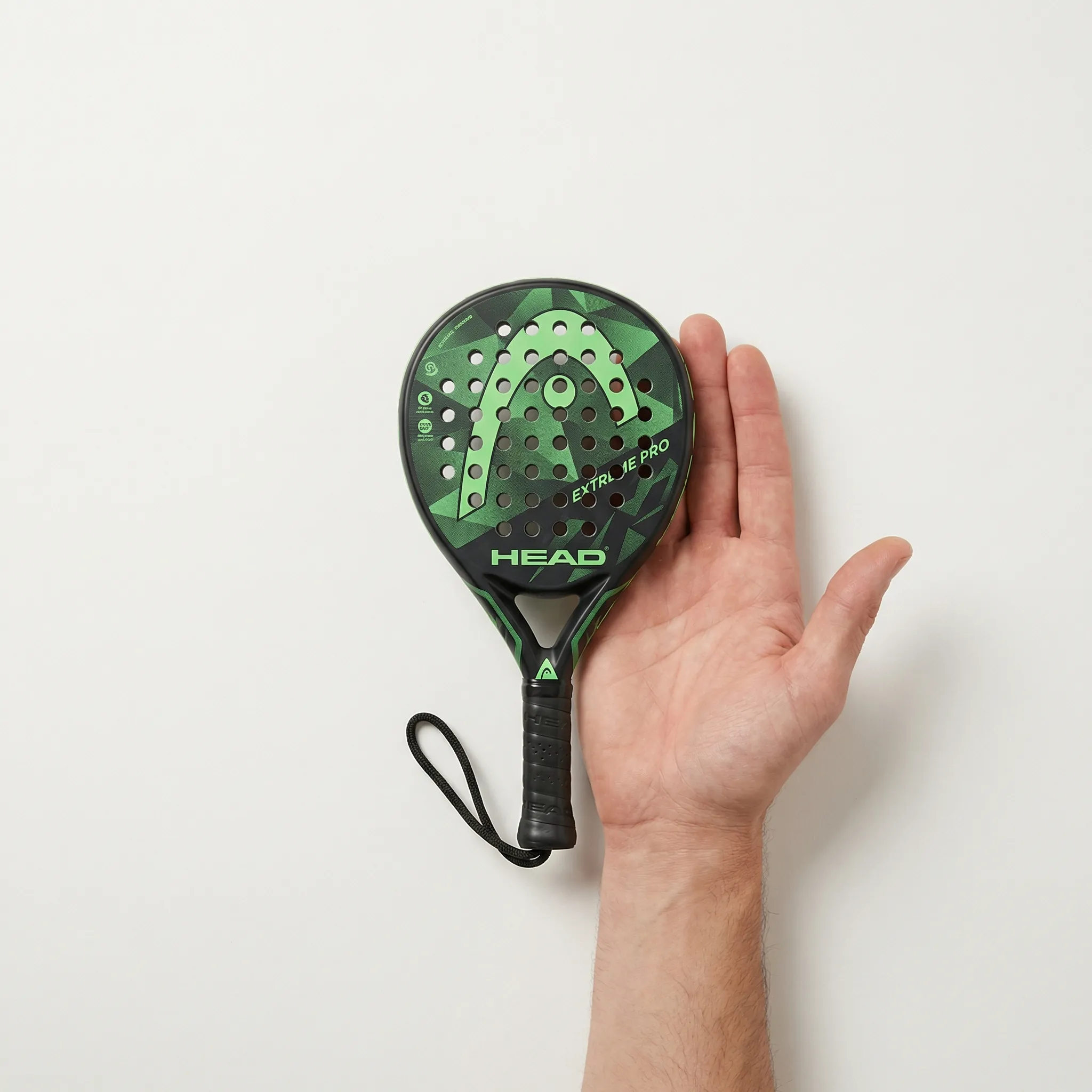 HEAD Mini Extreme Pro round padel racket replica in green and black